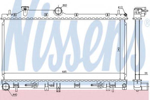 NISSENS 67716 Радіатор, охолодження двигуна