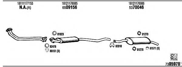 WALKER BW40129 Система випуску ОГ