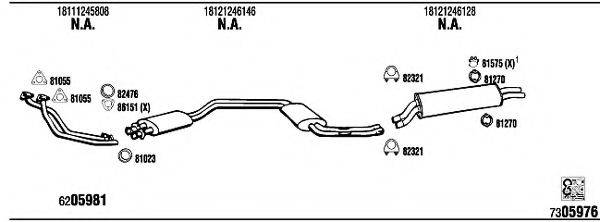 WALKER BW70120 Система випуску ОГ