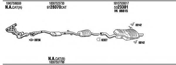 WALKER BWH16199 Система випуску ОГ