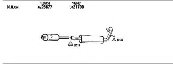 WALKER FOH16304 Система випуску ОГ