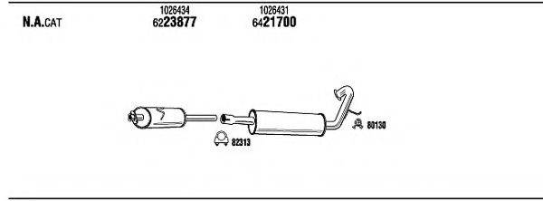 WALKER FOH16305 Система випуску ОГ