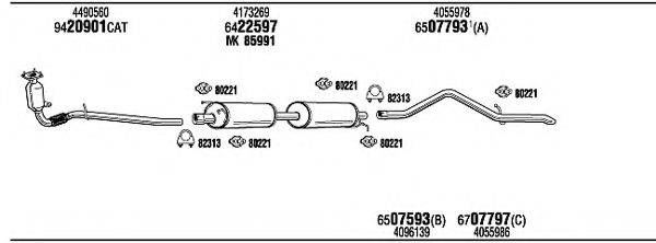 WALKER FOT16879 Система випуску ОГ