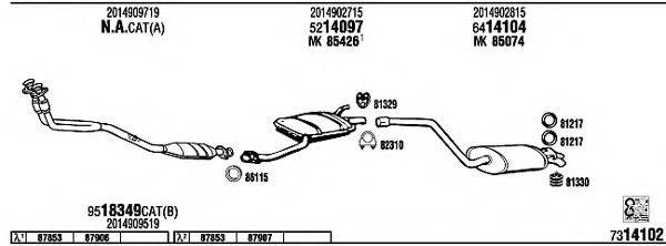 WALKER MB30021 Система випуску ОГ