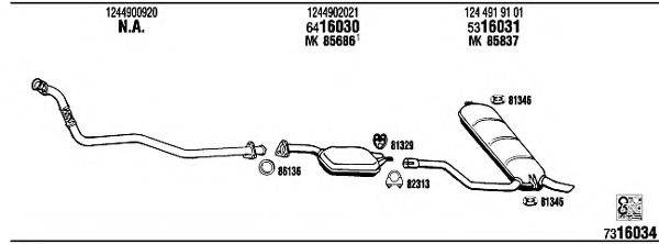 WALKER MB43319 Система випуску ОГ