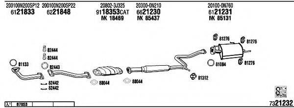 WALKER NI55001 Система випуску ОГ