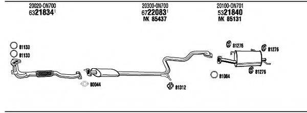 WALKER NI55010 Система випуску ОГ