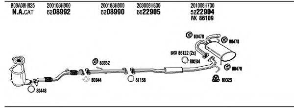 WALKER NI79001 Система випуску ОГ