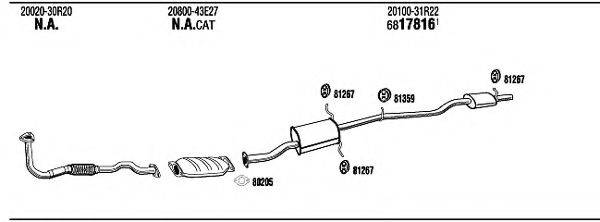 WALKER NI82006 Система випуску ОГ