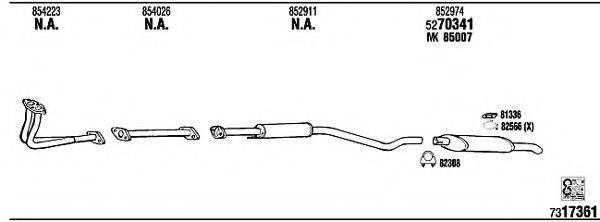 WALKER OP45021 Система випуску ОГ