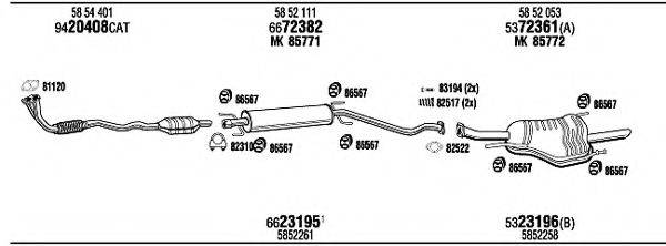 WALKER OPH09003A Система випуску ОГ