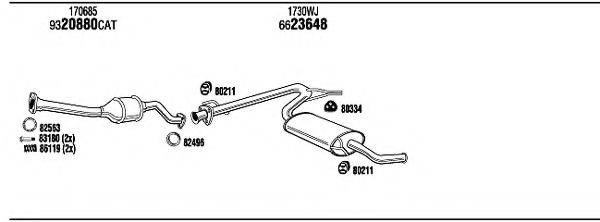 WALKER PEH16748 Система випуску ОГ