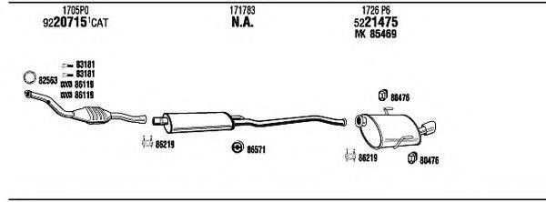 WALKER PET05627 Система випуску ОГ