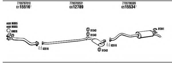 WALKER RE72161 Система випуску ОГ