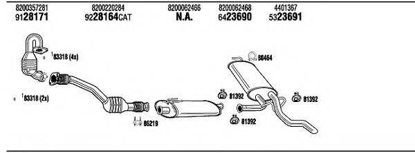 WALKER REH17999 Система випуску ОГ