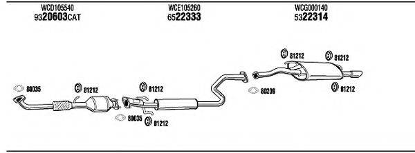 WALKER RV45005 Система випуску ОГ