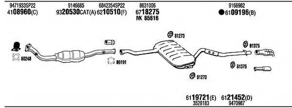 WALKER VOT04826B Система випуску ОГ