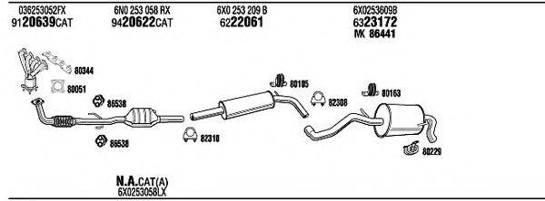 FONOS VWT08972B Система випуску ОГ