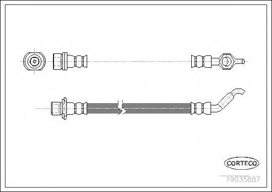 CORTECO 19035887 Гальмівний шланг
