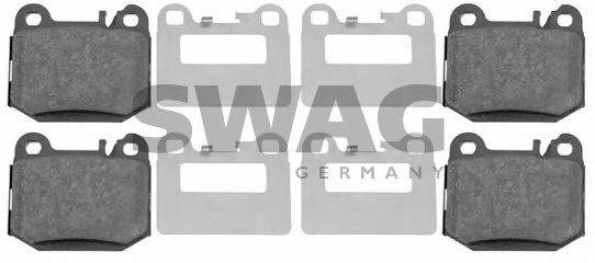SWAG 10916437 Комплект гальмівних колодок, дискове гальмо