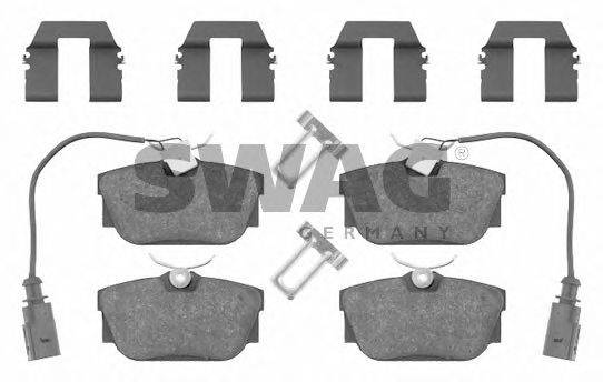 SWAG 30916408 Комплект гальмівних колодок, дискове гальмо