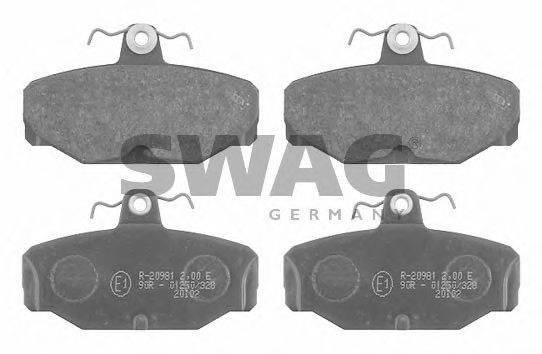 SWAG 50916169 Комплект гальмівних колодок, дискове гальмо