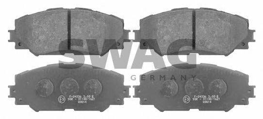 SWAG 24336 Комплект гальмівних колодок, дискове гальмо