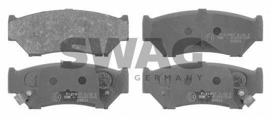 SWAG 21908 Комплект гальмівних колодок, дискове гальмо