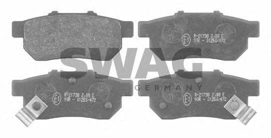 SWAG 21313 Комплект гальмівних колодок, дискове гальмо