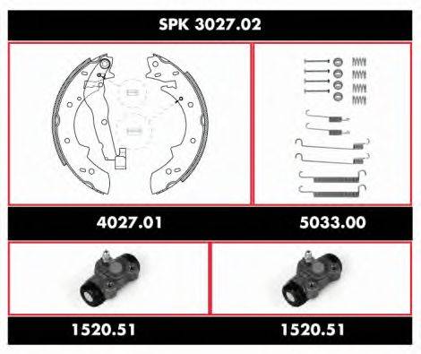 ROADHOUSE SPK302702 Комплект тормозов, барабанный тормозной механизм