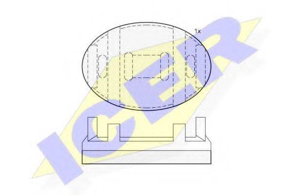 ICER 120906 Комплект гальмівних колодок, дискове гальмо