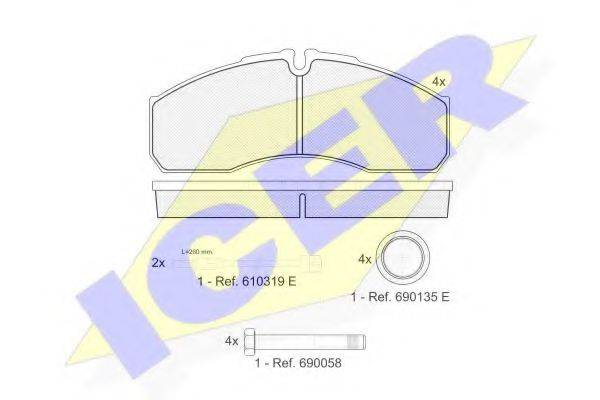 LUCAS GDB1610 Комплект гальмівних колодок, дискове гальмо
