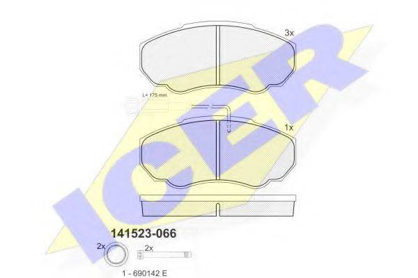 LUCAS DIESEL GDB1517 Комплект гальмівних колодок, дискове гальмо