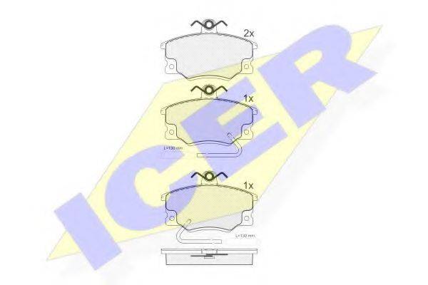 ICER 180439 Комплект гальмівних колодок, дискове гальмо
