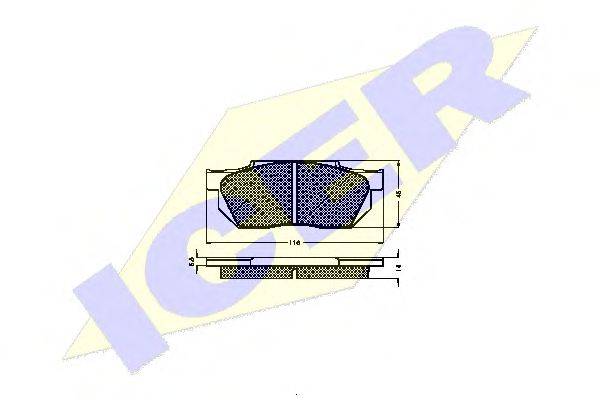 ICER 20959 Комплект гальмівних колодок, дискове гальмо