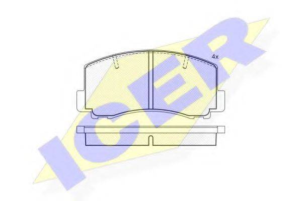 ICER 20956 Комплект гальмівних колодок, дискове гальмо