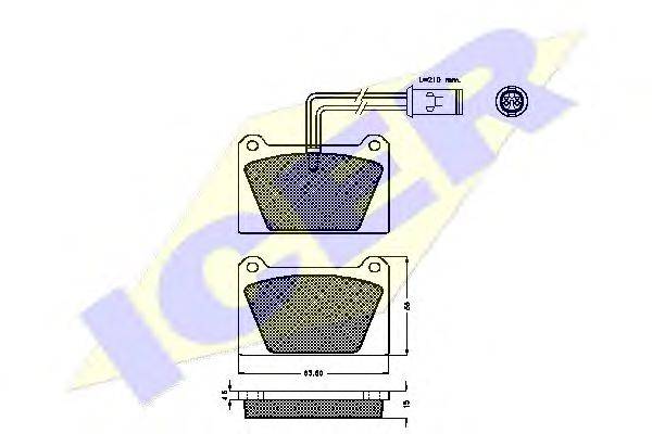 REMSA 2122.11 Комплект гальмівних колодок, дискове гальмо