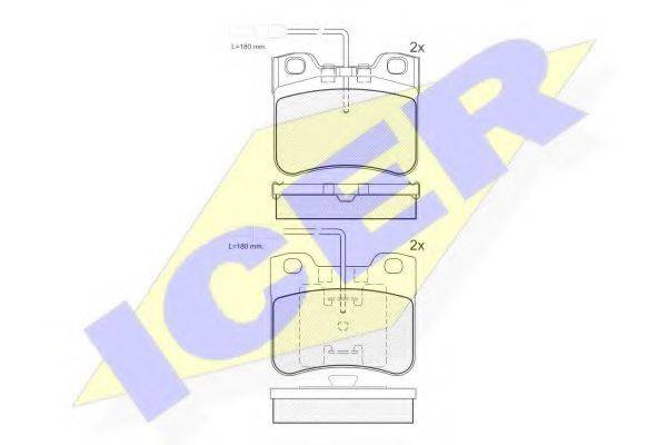 ICER 20211 Комплект гальмівних колодок, дискове гальмо