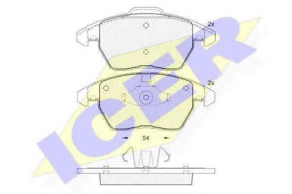 LUCAS CAV GDB1605 Комплект гальмівних колодок, дискове гальмо