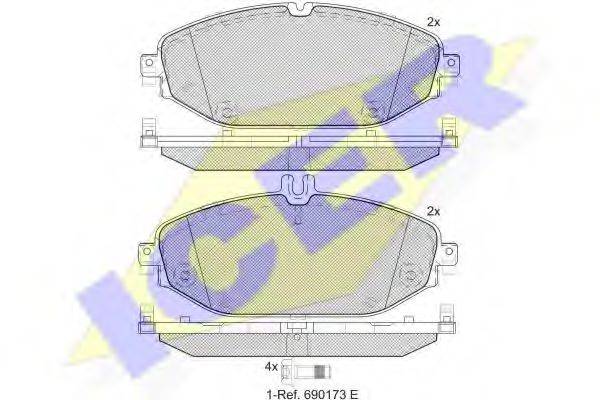 MERCEDES-BENZ 008 420 38 20 Комплект гальмівних колодок, дискове гальмо