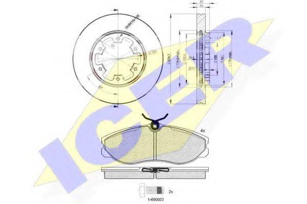 REMSA 462.01 Комплект гальм, дисковий гальмівний механізм