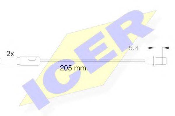 ICER 610185EC Сигнализатор, износ тормозных колодок