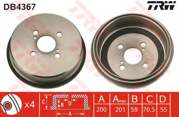 BREMBO 14A70410 Гальмівний барабан