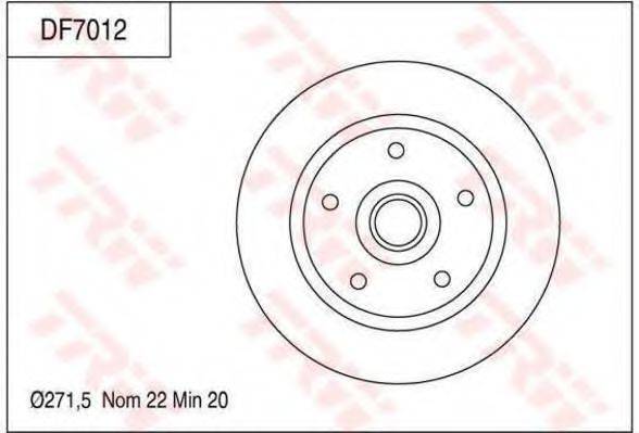 TRW DF7012 гальмівний диск
