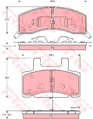 GMC 12376267 Комплект гальмівних колодок, дискове гальмо