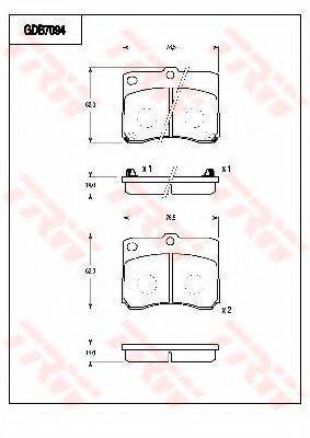 TRW GDB7094 Комплект гальмівних колодок, дискове гальмо