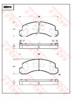 TOYOTA 0446537050 Комплект гальмівних колодок, дискове гальмо