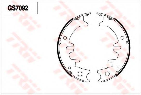 TOYOTA 4659022011 Комплект гальмівних колодок, стоянкова гальмівна система