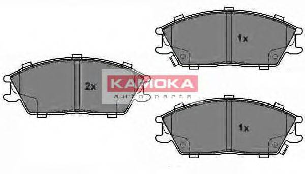 KAMOKA 21012 Комплект гальмівних колодок, дискове гальмо