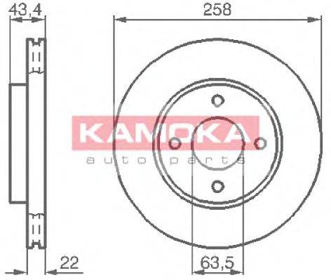 KAMOKA 1032144 гальмівний диск